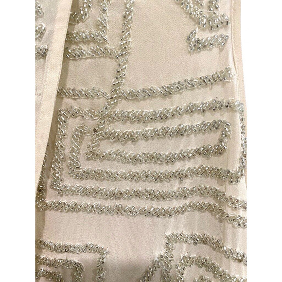 River Island - Sexy beige sequin open back sleeveless formal top women's size 6 - Picture 6 of 8